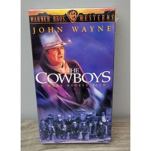 1997 Warner Bros Westerns John Wayne The Cowboys VHS‎ A Mark Rydell Film NEW - Picture 1 of 8